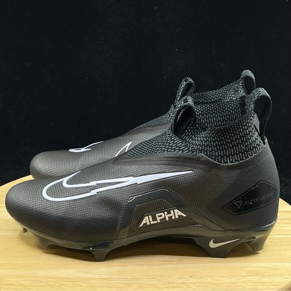 Nike Alpha Menace Elite 3 Black Football Cleats CT6648-010 MEN'S SIZE 13 - Picture 6 of 9